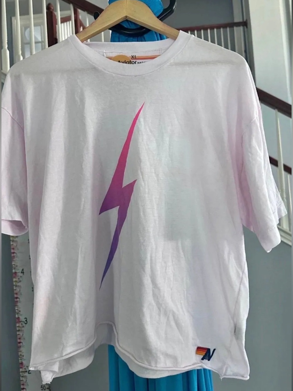 Aviator Nation Lightning Bolt Graphic T-Shirt - Women's XL